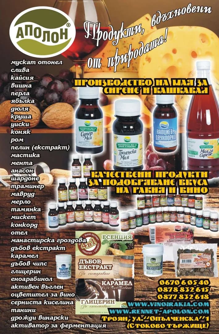 АПОЛОН - 69 - ТЪРГОВСКА ДЕЙНОСТ С ВСИЧКИ РАЗРЕШЕНИ ОТ 
ЗАКОНА СТОКИ В СТРАНАТА И ЧУЖБИНА; ВНОС 
И ИЗНОС НА ХРАНИТЕ…