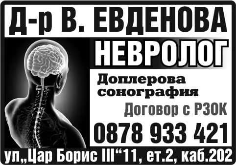 АМБУЛАТОРИЯ ЗА ИНДИВИДУАЛНА ПРАКТИКА ЗА СПЕЦИАЛИЗИРАНА МЕДИЦИНСКА ПОМОЩ ПО НЕВРОЛОГИЯ - ВИС - 2013 - ИЗВЪРШВАНЕ НА ДИАГНОСТИКА, ЛЕЧЕНИЕ, РЕХАБИЛИТАЦИЯ И НАБЛЮДЕНИЕ НА БОЛНИ; КОНСУЛТАЦИИ; ПРЕДПИСВАНЕ НА…