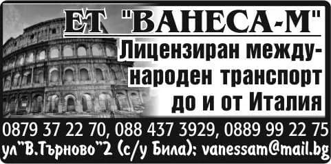 ВАНЕСА - М - МИЛЕНА НИКОЛОВА - Организиране на доставки, производство и търговия с дрехи мъжка, дамска и детска конфекция със спалн…