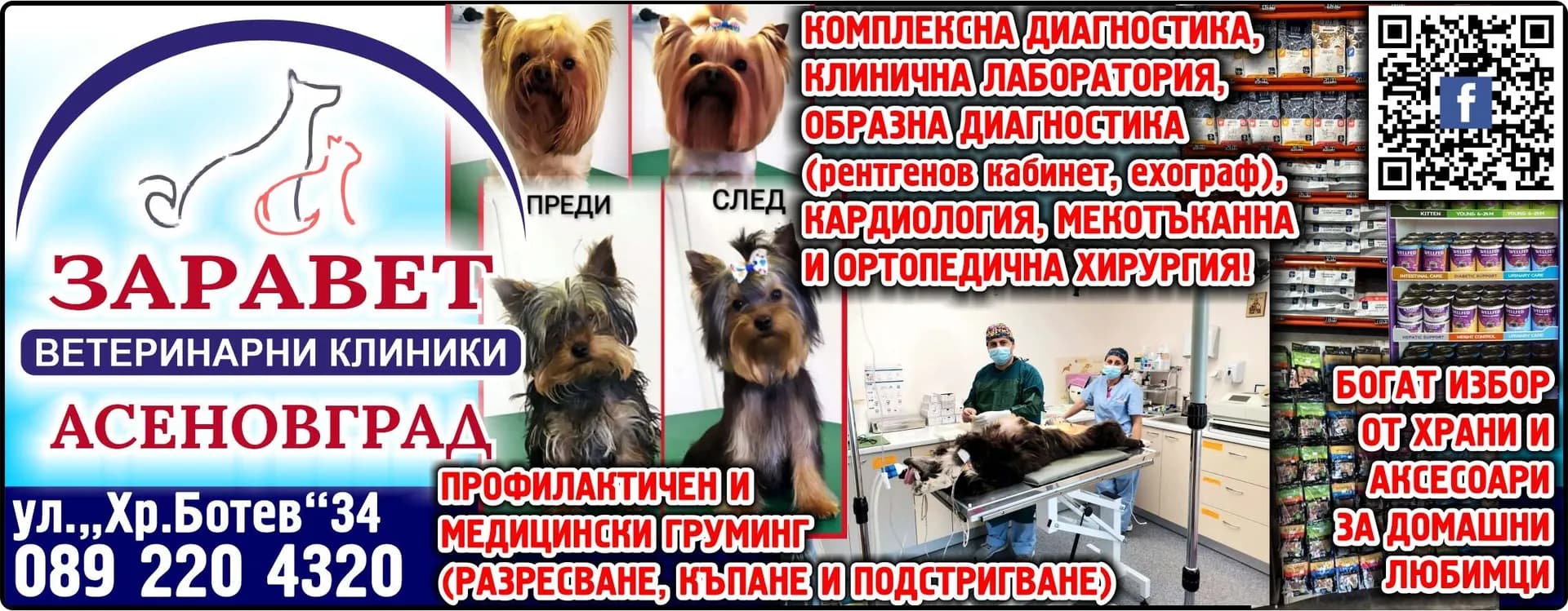 Заравет 2017 - ветеринарно-медицински услуги, вътрешна и външна търговия
с всякакви стоки, включително покупко - пр…