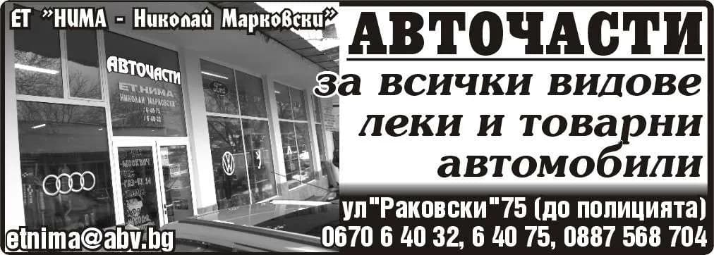 НИМА-ТОДОРКА МАРКОВСКА - НИКОЛАЙ МАРКОВСКИ - Покупка на стоки с цел продажба в първоначален, преработен или обработен вид; продажба на стоки собс…